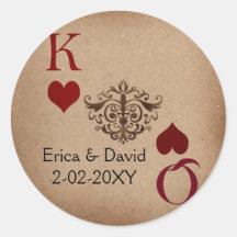 Vegas wedding envelope seal stickers