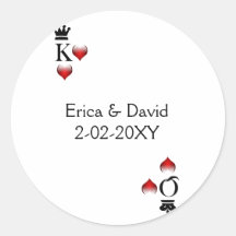 Vegas wedding envelope seal stickers