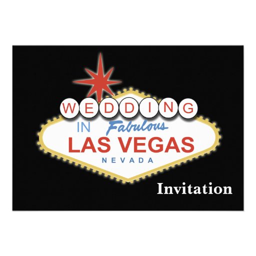 vegas wedding invitation
