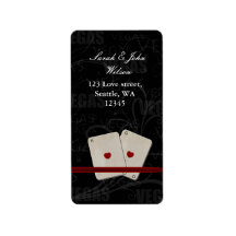 vegas wedding ,return address label