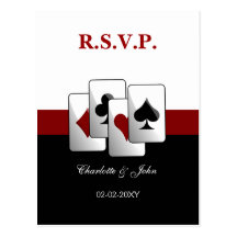 Vegas Wedding rsvp card Post Cards