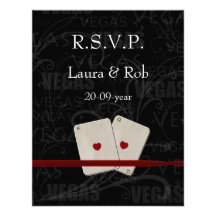 Vegas wedding rsvp cards announcements