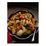 Vegetable and chicken salad post cards