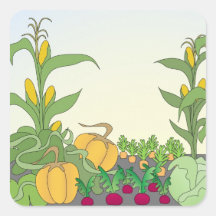 Vegetable Garden Square Sticker
