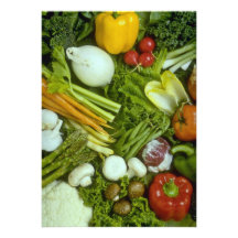 Vegetable medley personalized invitation
