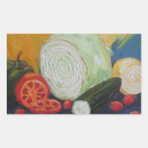 Vegetable Medley Rectangle Sticker
