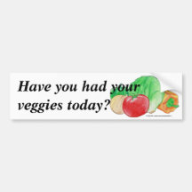 Vegetable Produce Bumper Sticker