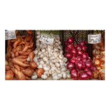 Vegetable - Sweet potatoes, Garlic, and Onions Photo Greeting Card