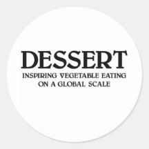 Vegetables and Dessert Round Sticker