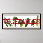 Vegetables are Great Cartoon Poster