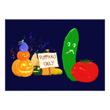 Vegetables divided custom invitation
