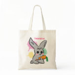 Vegetables  grey cute bunny with carrot bag bags