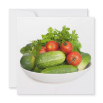 Vegetables on White Personalized Invite