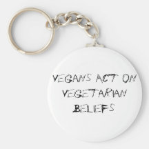 Vegetarian Beliefs Keychain