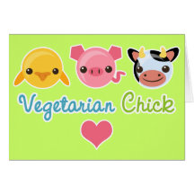 Vegetarian Chick Card