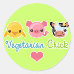 Vegetarian Chick Stickers