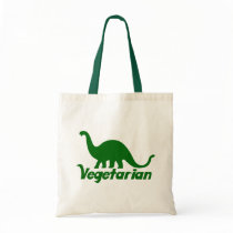 Vegetarian Dinosaur Tote Bags