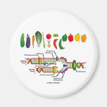 Vegetarian DNA (Vegetarian Attitude Humour) Fridge Magnets