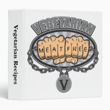 Vegetarian Fists 3 Ring Binders