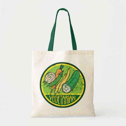 Vegetarian Grunge Canvas Bags