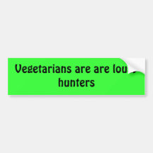 Vegetarian joke bumper stickers
