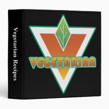 Vegetarian Logo 3 Ring Binder