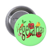 Vegetarian Pinback Button