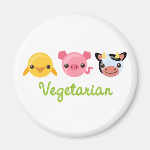 Vegetarian Refrigerator Magnet