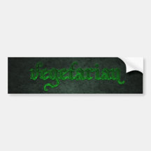 Végétarien vert gothique autocollants pour voiture