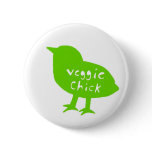 Veggie Chick Button (Green)