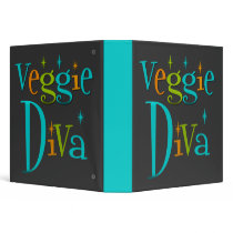 Veggie Diva Retro-Style Recipe Book Vinyl Binder