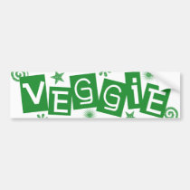 Veggie, For Vegetarians and Vegans Bumper Sticker bumper stickers