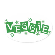 Veggie, For Vegetarians and Vegans Stickers