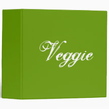 Veggie. Green. Slogan. 3 Ring Binders