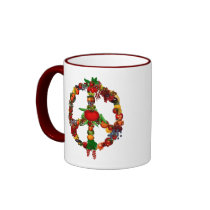 Veggie Peace Sign Mugs
