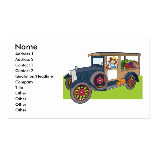 Veggie Truck Business Card Template