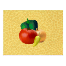 Veggies Recipe Card Post Card