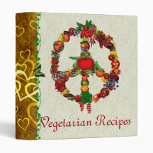 Vegie Peace Sign Binder