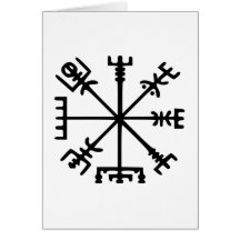 Vegvísir (boussole de Viking) Cartes De Vœux