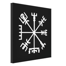 Vegvísir (Viking Compass) Canvas Print