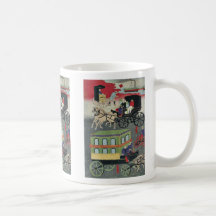 Vehicular traffic in Tokyo by Utagawa, Yoshitora Coffee Mugs