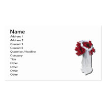 Veil Bouquet Rose Business Cards