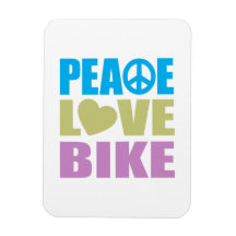 Vélo d'amour de paix magnets en vinyle