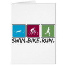 vélo de bain couru (triathlon) carte de vœux