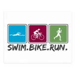 vélo de bain couru (triathlon) carte postale