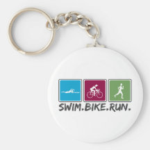 vélo de bain couru (triathlon) porte-clefs