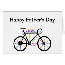 Vélo de motivation, bicyclette, fête des pères de  cartes