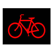 Vélo rouge carte postale