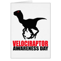 Velociraptor Awareness Day Card