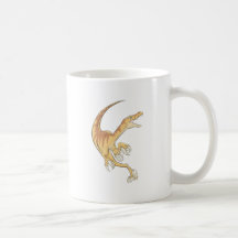 Velociraptor in Action Coffee Mugs